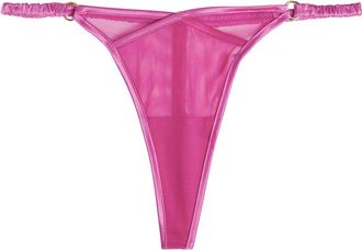 Fleur Of England Fleur OF England Lola Mesh Strap Thong - Pink - S (UK8-10 / S)