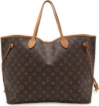 Louis Vuitton Brown Monogram White Monogram Shoulder Bag Tote Bag (Pre-Owned)