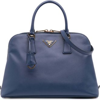 Prada Pre-owned Womens Galleria Top Handle Bag - Dark Blue Leather - One Size