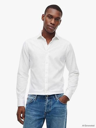 Tommy Hilfiger New York Label Slim Fit Flex Collar Shirt