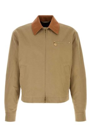 Versace Beige Shirt Collar Jacket