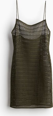 H&M Strandkleid im H&auml;kellook - Green