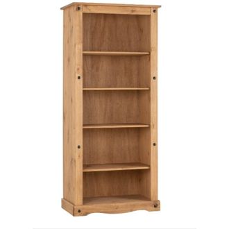 Seconique Seconique Corona Tall Bookcase Distressed Wax Pine