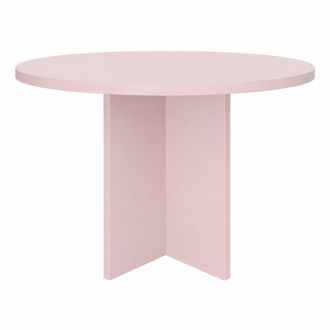 Really Nice Things Mesa de comedor redonda tablero laminado de 3cm Rosa 120cm
