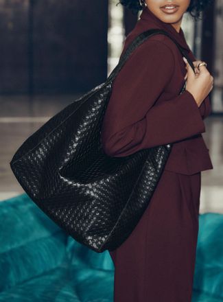 Simons Womens Basketweave tote bag