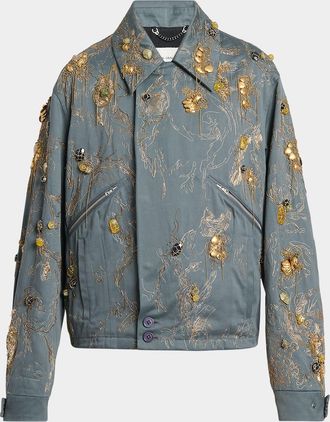 Dries Van Noten Mens Velen Embellished Jacket