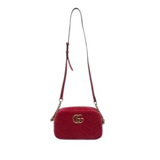 Gucci Pre-owned Quilted Velvet Crossbody Bag - Dames - Pre-owned - Rood - Maat: ONE Size Velours