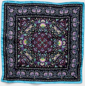 Liberty Womens Lodden pure silk psychedelic scarf Made with Liberty Fabric