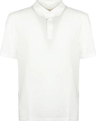 Fedeli Witte Katoen Piquet Polo - Heren - Polos - Wit - 3XL - Katoen - Tops