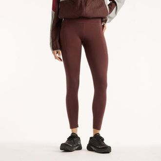 New Balance Mujer RC Pocket Legging 25 en Marr&oacute;n, Poly Knit, Talla 2XL
