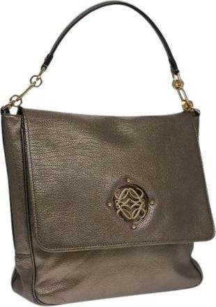 Loewe Pre-owned Shoulder Bags, female, Brown, Size: ONE SIZE Pre-owned Leather Shoulder Bag