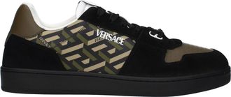 Versace Green Fabric Low Top Mens Sneakers