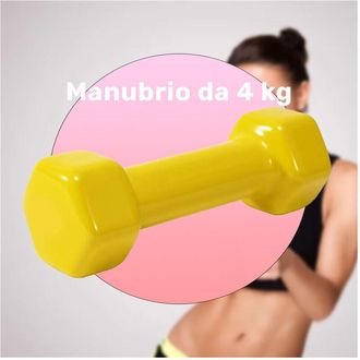 Trade Shop Trade Shop - Manubrio Singolo 4 Kg In Vinile Allenamento Esercizi Casa Palestra Workout Fit