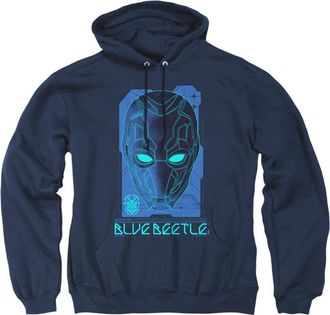 Gildan Blue Beetle (2023) Large Mask Adult Pull Over Hoodie / Hooded Sweatshirt