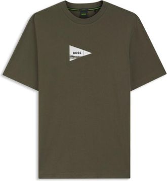 BOSS Regular-fit photoprint T-shirt in stretch cotton