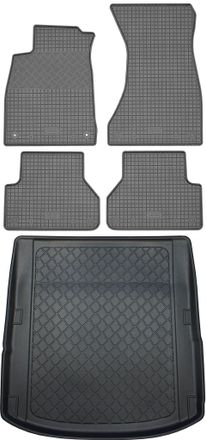 OEM Audi A5 Coup&eacute; (3 Puertas) Desde 10/2016 Set - Alfombrillas De Goma Para Coche + Alfombrilla Para Maletero