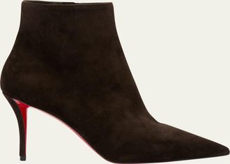 Christian Louboutin 80mm Miss Z Suede Booties