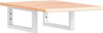 vidaXL Basin Shelf Wall Mounted Steel and Solid Wood Oak Vidaxl