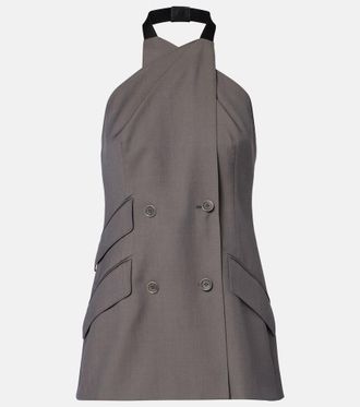 Max Mara Cali halterneck virgin wool vest