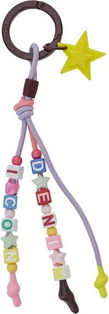 Icon Denim Los Angeles cyrus Multicolor Keyring With Star Charm And Pendant Beaded Charms In Acetate Man