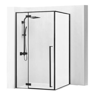 Rea Rea - Mampara De Ducha Fargo Negro Mat 90x120