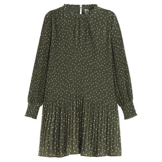 La Redoute Collections Korte wijd uitlopende jurk met stippenprint