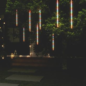 Berkfield Home Meteor Lights 8 pcs 50 cm Colourful 288 LEDs Indoor Outdoor