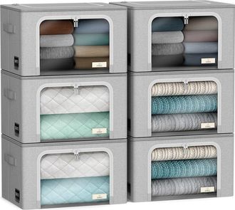 Sorbus Storage Bins With Metal Frame
