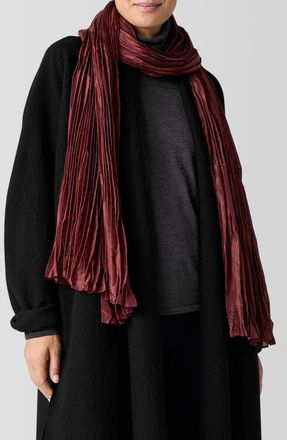 Eileen Fisher Whisper Silk Scarf in Wine at Nordstrom