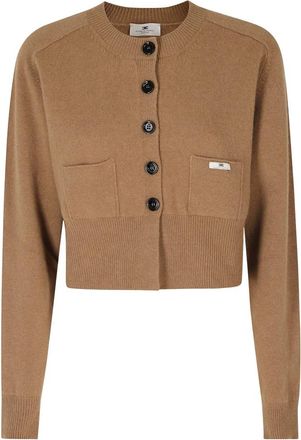 Elisabetta Franchi Cardigans - Dames - Vesten - Bruin - XS - Truien & Vesten