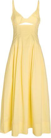 Jonathan Simkhai Maddy Cotton-blend Midi Dress - Yellow - 12 (UK16 / XL)