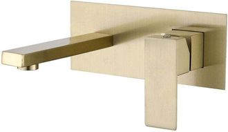 OEM Grifo Mezclador Empotrado De Ba&ntilde;o En Oro Cepillado - Dise&ntilde;o Elegante, Instalaci&oacute;n Sencilla Para Lavabo - Ulisem