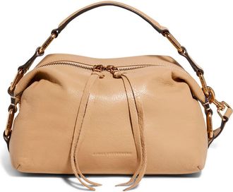 Aim&eacute;e Dumpling Leather Top Handle Bag in Camel at Nordstrom