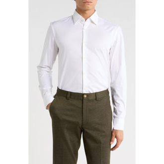 BOSS H-Hank Kent Slim Fit Dress Shirt in White at Nordstrom Rack, Size 14.5 - R