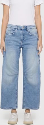 MAC Broeken 5-Pocket-Jeans MAC OHIO Barrel, Damen, Gr. 36, N-Gr, light blau random washed, Denim/Jeans, Obermaterial: 99% Baumwolle, 1% Elasthan, bequem kn&ouml;chella