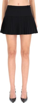 Marine Serre Black Pleated Mini Skirt