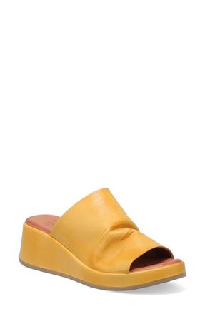 Miz Mooz Patsey Platform Wedge Slide Sandal in Ochre at Nordstrom, Size 10.5-11Us