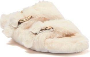 J/Slides Bree Faux Fur Slide Sandal in Natural at Nordstrom Rack, Size 6.5