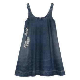 Simone Rocha Distressed-effect Denim Mini Dress