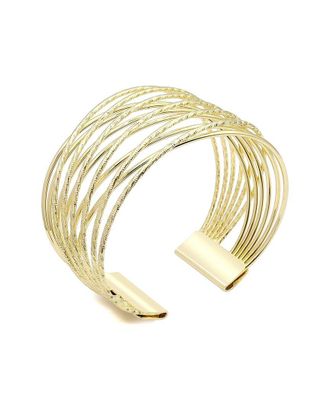 Liv Oliver 18K Modern Criss Cross Bangle Bracelet