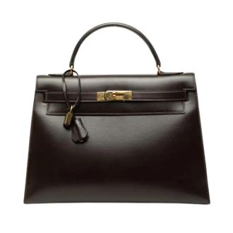 Herm&egrave;s Pre-owned Kelly 32 - Dames - Vintage Handtas - Bruin - ONE Size - Leer - Vintage