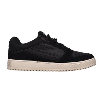 Emporio Armani Sneaker - Heren - Sneakers - Zwart - 41 EU - Leer - Schoenen