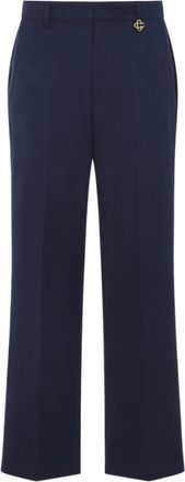 Casablanca Monogram Chinos - Heren - Wijde Broeken - Blauw - M - Broeken