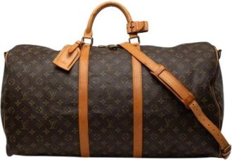 Louis Vuitton Pre-owned Keepall Bandouliere 60 - Dames - Vintage Weekendtas - Bruin - ONE Size - Leer - Vintage