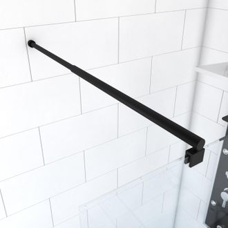 Aurlane Barra De Fijaci&oacute;n Extensible 70-100cm Negro Mate Para Ducha A Ras De Suelo