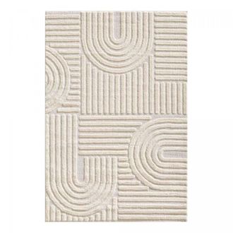 Un amour de tapis Alfombra dormitorio 120 x 170 cm, geom&eacute;trico, crema