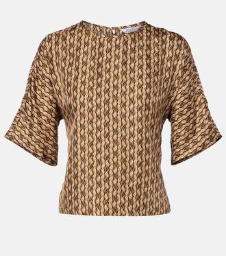 Max Mara Nordica printed silk blouse