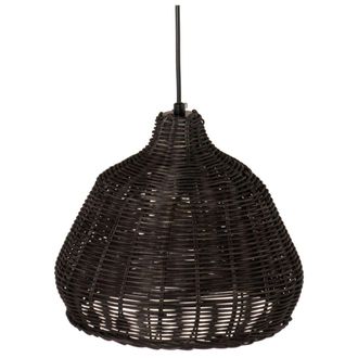 Koketto Home L&aacute;mpara de techo de rat&aacute;n negro