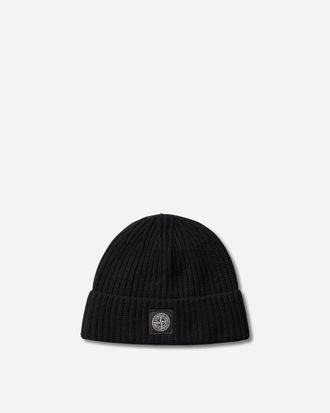 Stone Island Light RWS Geelong Wool Beanie Black