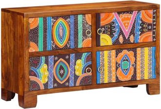 vidaXL Vidaxl - Shoe Cabinet with Door Brown 90 x 35 x 55 cm Solid Acacia wood